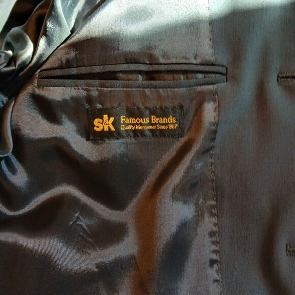 Vintage 80s Blazer Men 42R Gray Roberto Villini 3 Button Wool Italy Notch Lapel - Picture 6 of 9